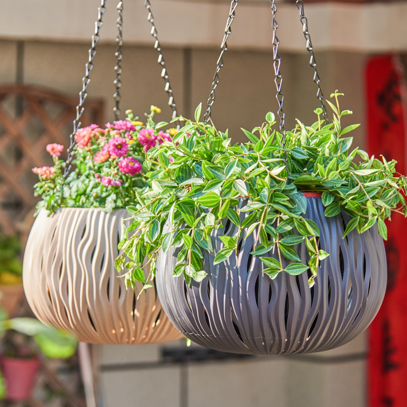 Spider Plant Hanging - Hanging pot, plastic personalized shape, rattan