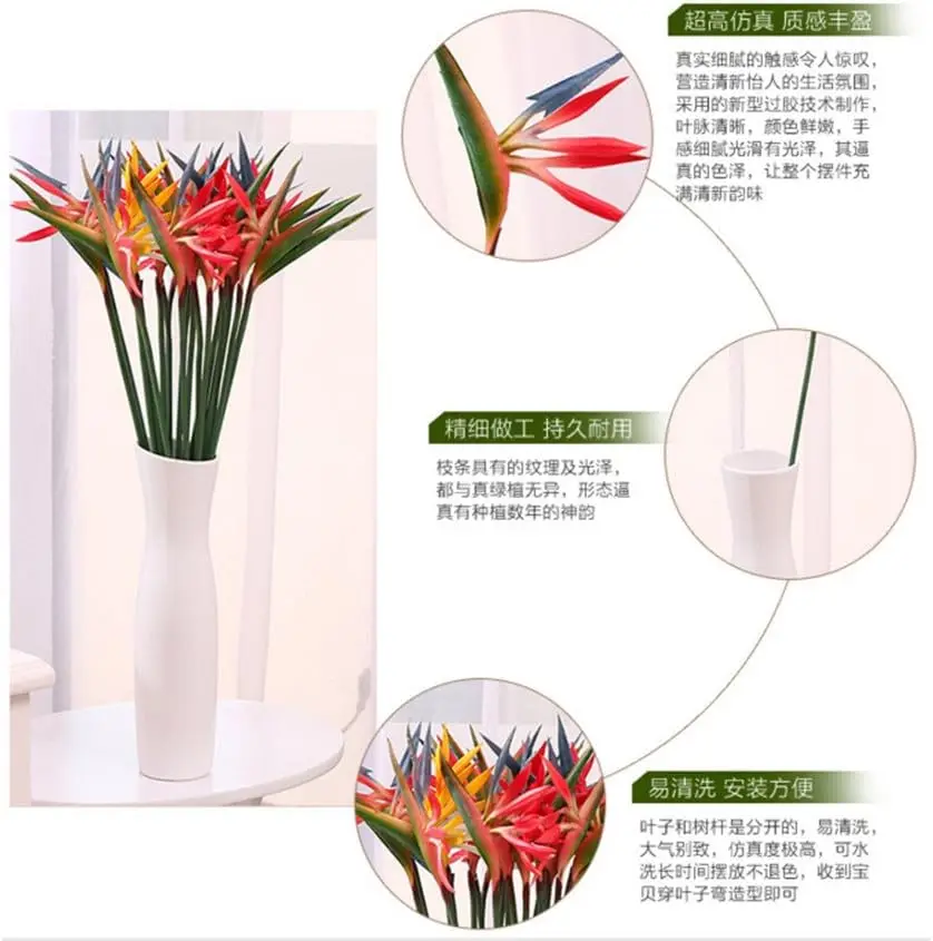 8PCS Artificial Flowers Streli - Bird Paradise Strelitzia ulasan dan harga