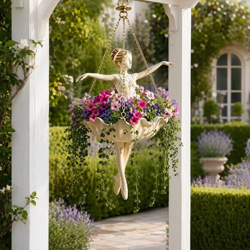 Resin Ballet Dancer Hanging Pl - Spider Plant Hanging ulasan dan harga